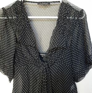 Gorgeous Nanette Lepore Polka Dot Silk Blouse